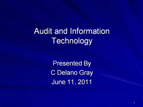 Audit and Information Technology