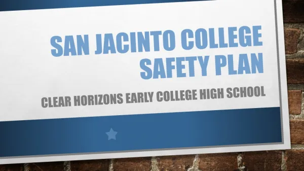 San jacinto college safety plan