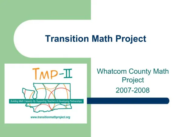 Transition Math Project