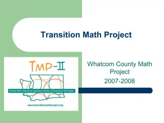 Transition Math Project - slide 1