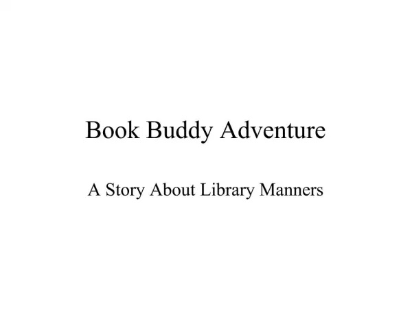 Book Buddy Adventure
