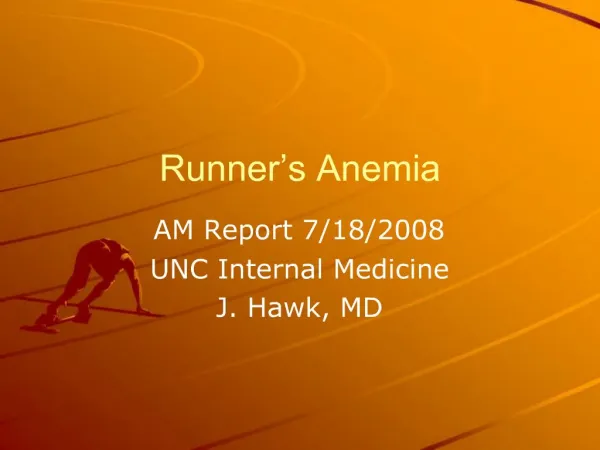 Runner s Anemia