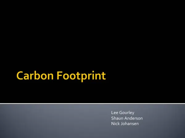 Carbon Footprint