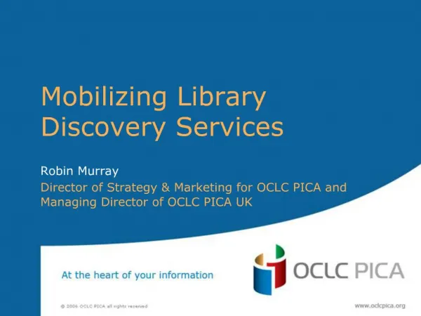 Mobilizing Library Discovery Services