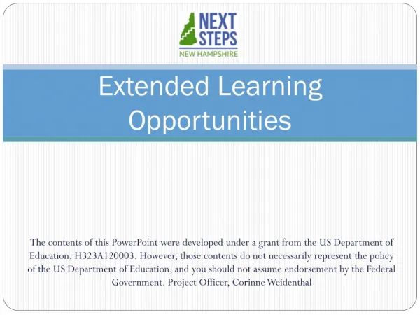 Extended Learning Opportunities
