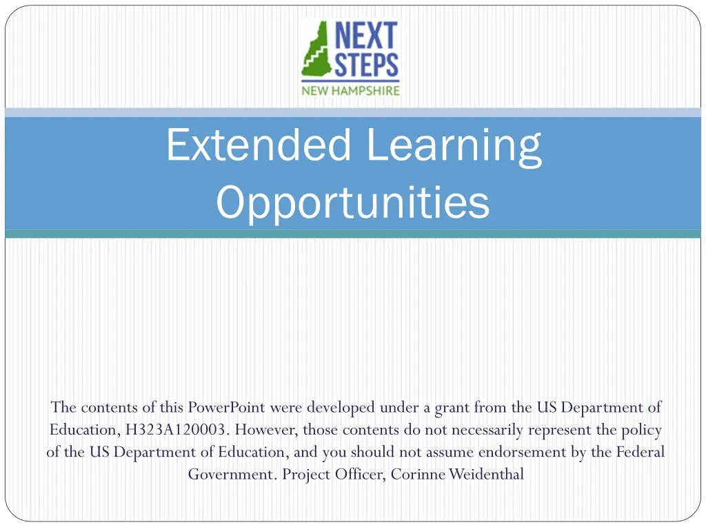 extended learning opportunities