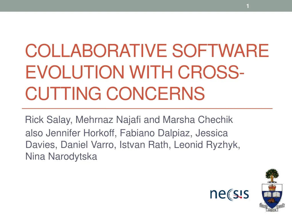 collaborative software evolution with cross cutting concerns