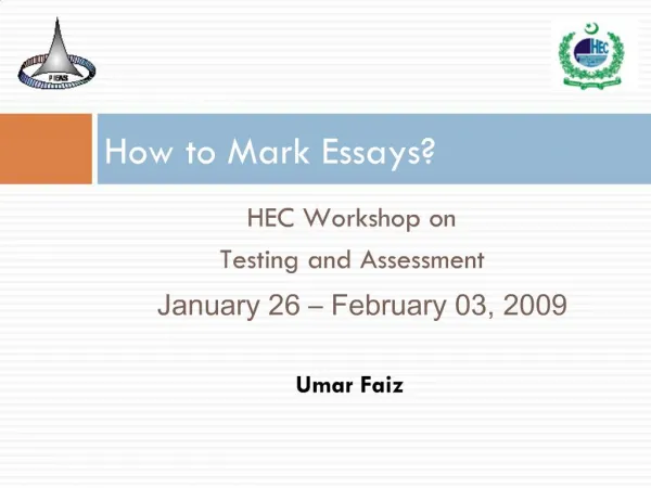 How to Mark Essays