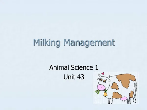 Milking Management