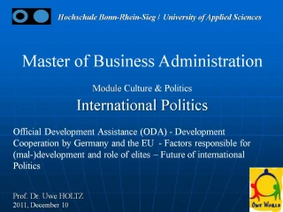 Six waves and drivers of global change Challenges for international development policy - slide 1