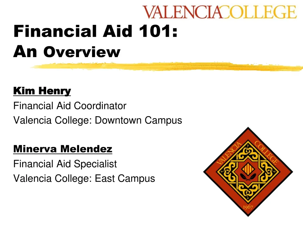 financial aid 101 an overview