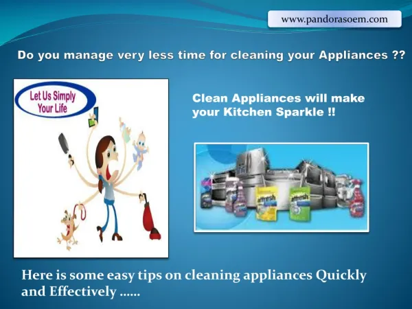 Home Appliances Easy Cleaning Products