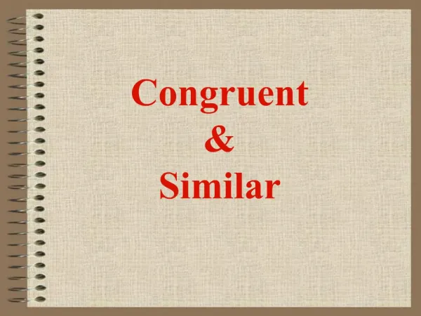 Congruent Similar