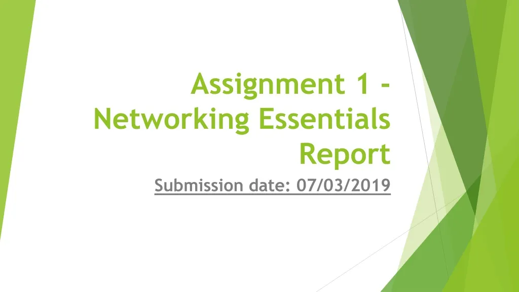 assignment 1 networking essentials report