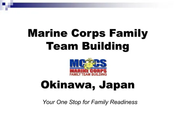 Marine Corps Family Team Building Okinawa, Japan