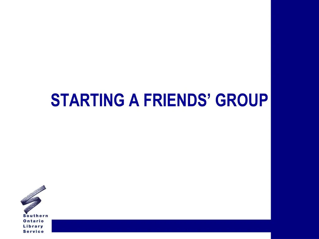 starting a friends group