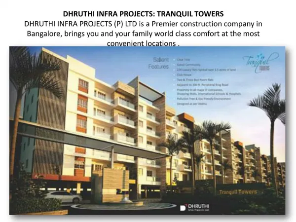 Dhruthi Properties Bangalore