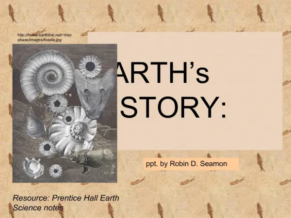 EARTH s HISTORY:
