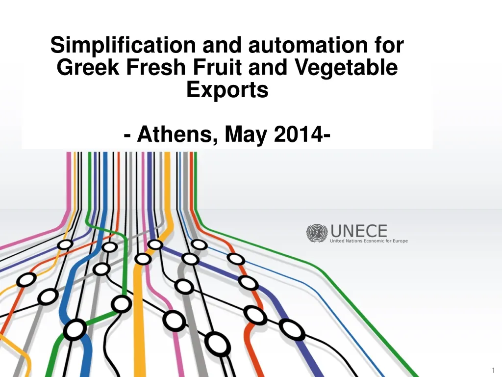 simplification and automation for greek fresh fruit and vegetable exports athens may 2014