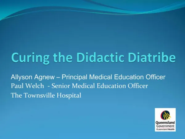 Curing the Didactic Diatribe
