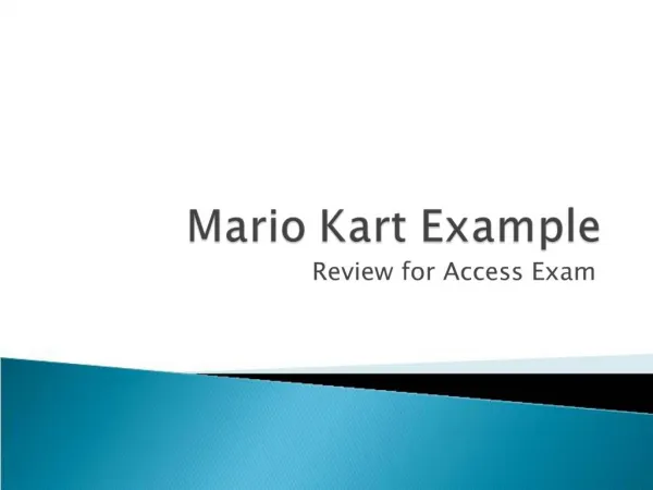 Mario Kart Example