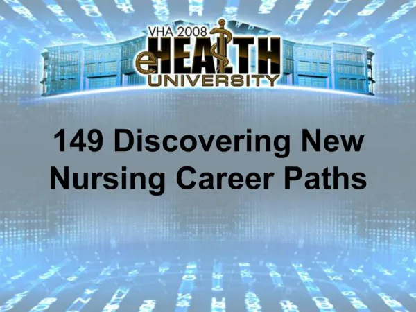 149 Discovering New Nursing Career Paths