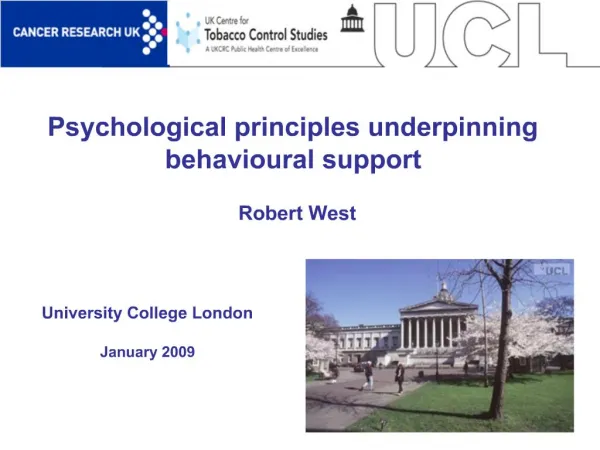 Psychological principles underpinning behavioural support