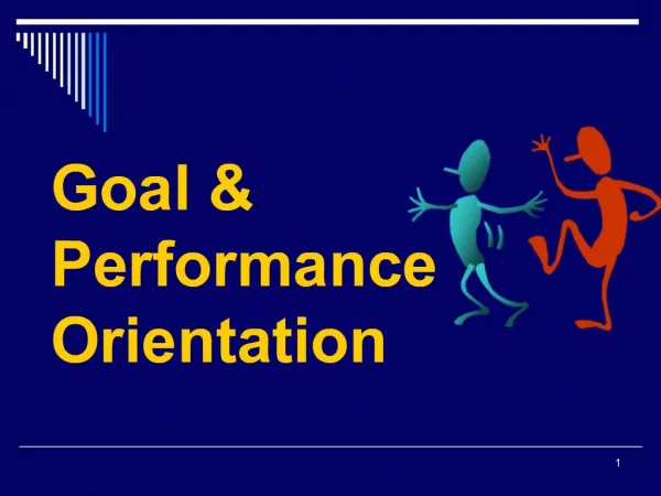 Goal Performance Orientation