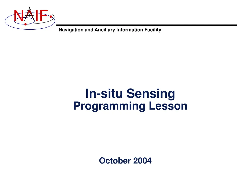 in situ sensing programming lesson