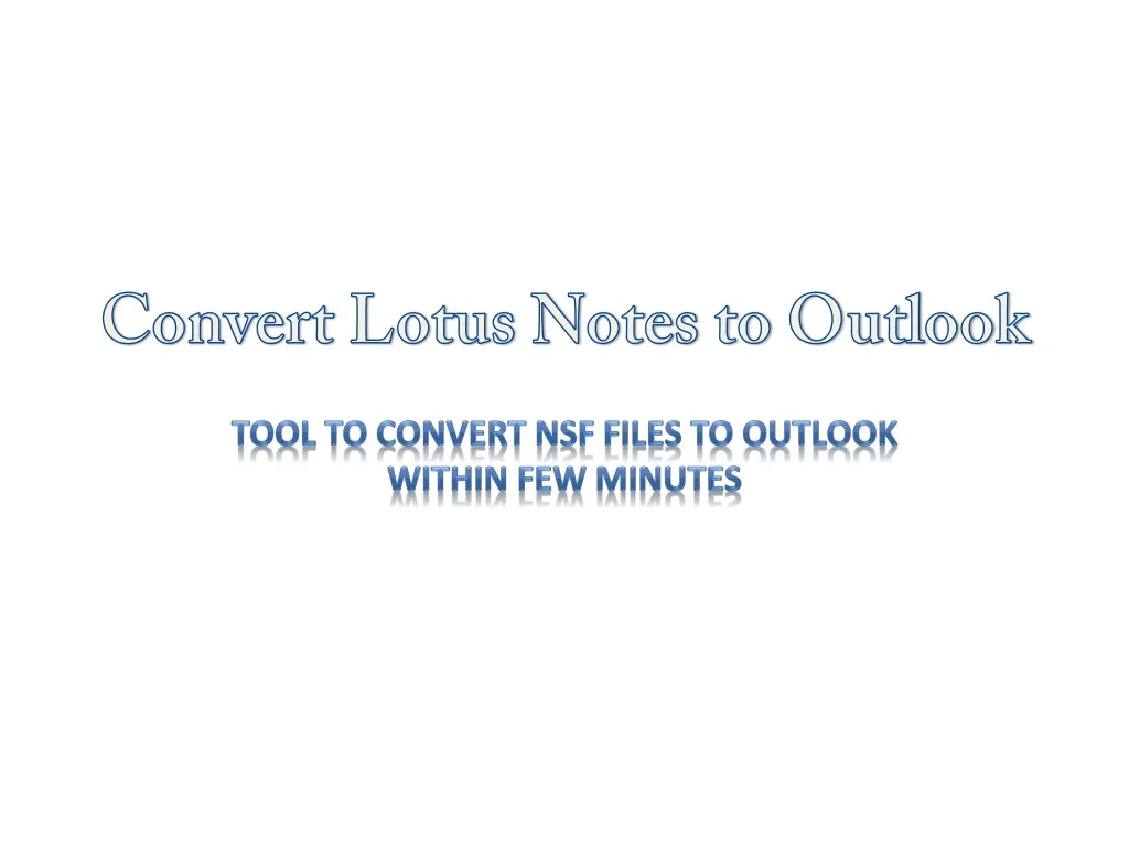 convert lotus notes to outlook