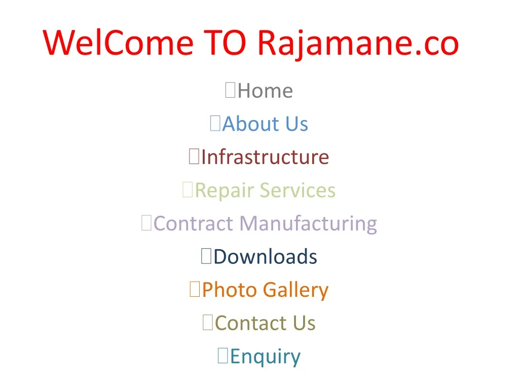welcome to rajamane co