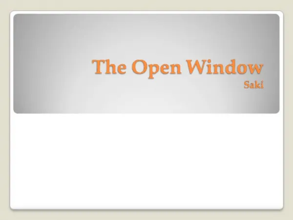 The Open Window Saki