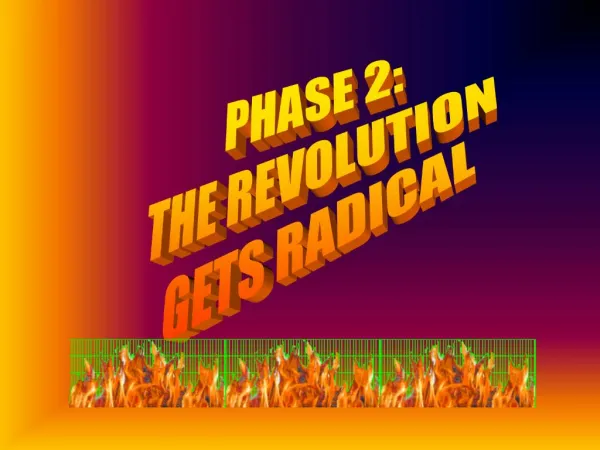 PHASE 2: THE REVOLUTION GETS RADICAL