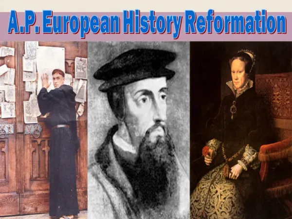 A.P. European History Reformation