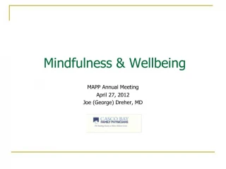 Mindfulness Wellbeing - slide 1