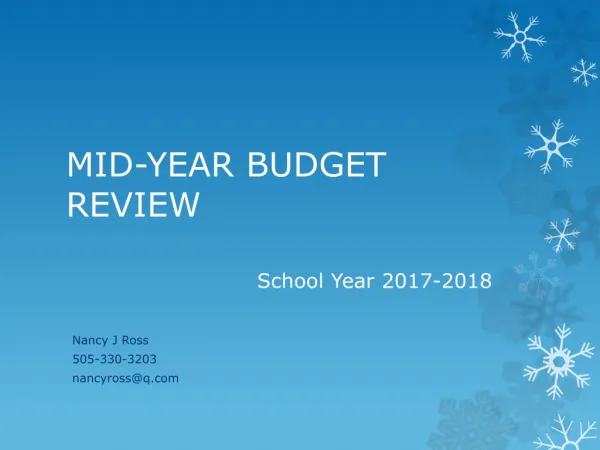 MID-YEAR BUDGET REVIEW