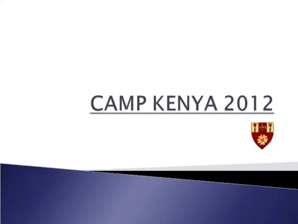 CAMP KENYA 2012