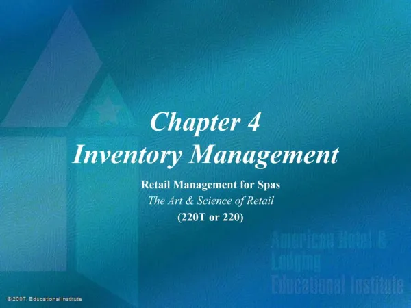 Chapter 4 Inventory Management