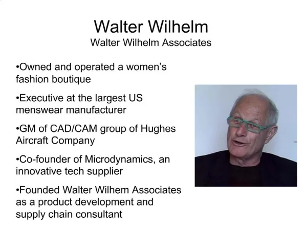 Walter Wilhelm Walter Wilhelm Associates
