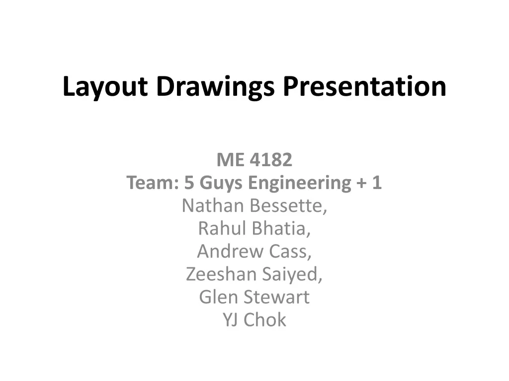 layout drawings presentation
