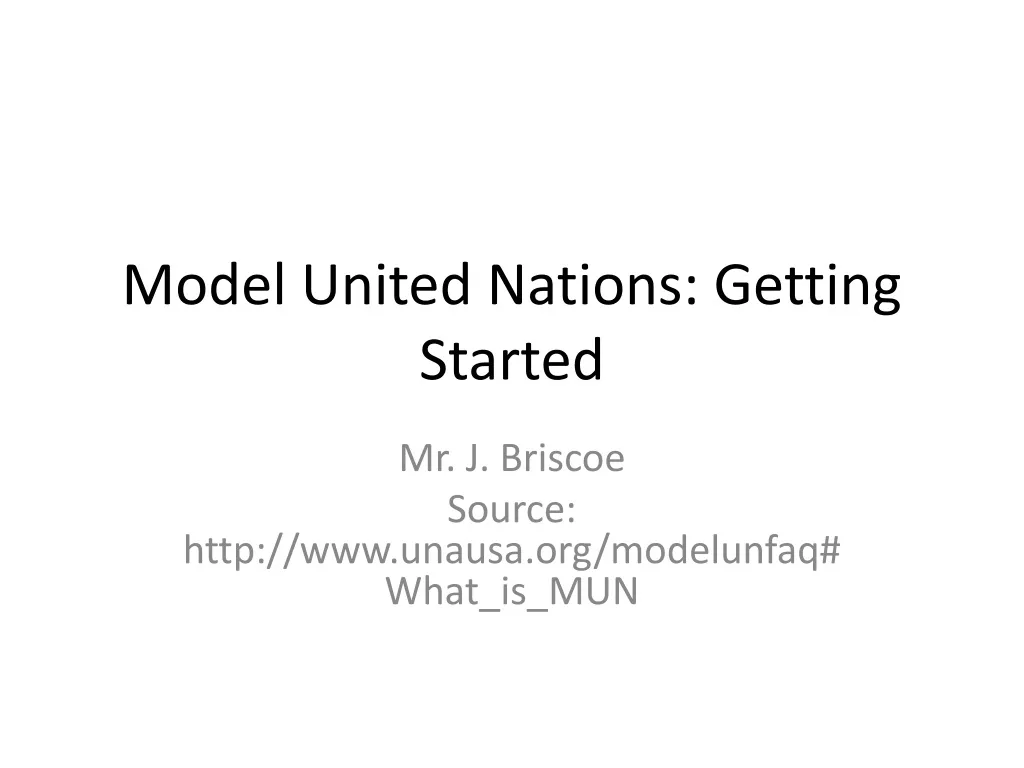 model united nations getting started
