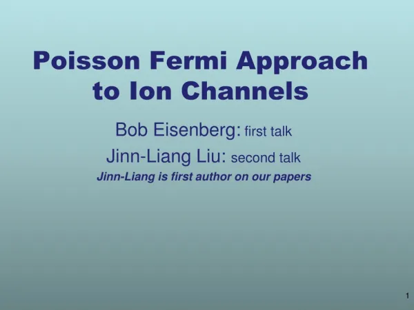 Poisson Fermi Approach to Ion Channels