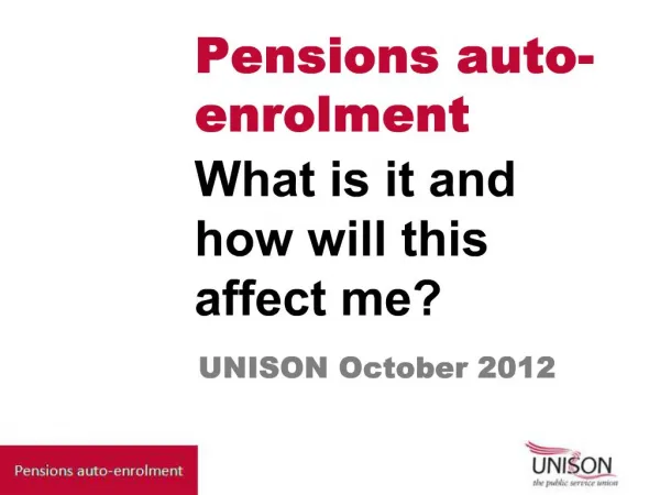 Pensions auto-enrolment What is it and how will this affect me