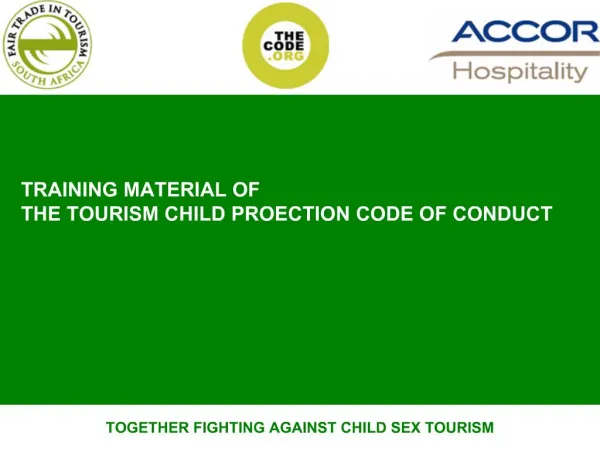 TOGETHER FIGHTING AGAINST CHILD SEX TOURISM