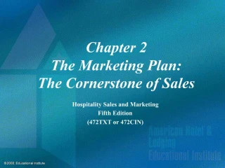 Chapter 2 The Marketing Plan: The Cornerstone of Sales - slide 1