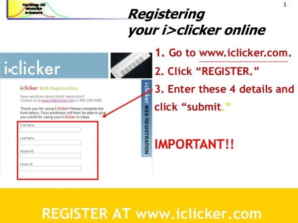 Registering your iclicker online