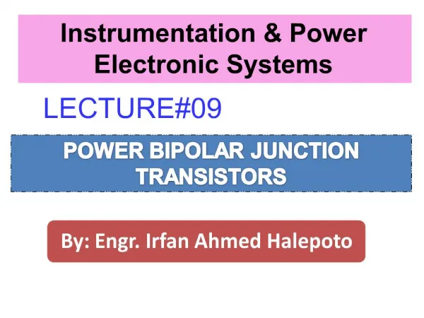 POWER BIPOLAR JUNCTION TRANSISTORS