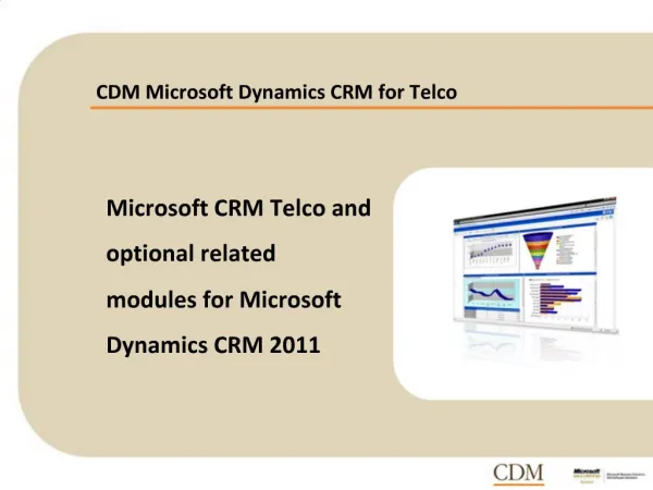 CDM Microsoft Dynamics CRM for Telco