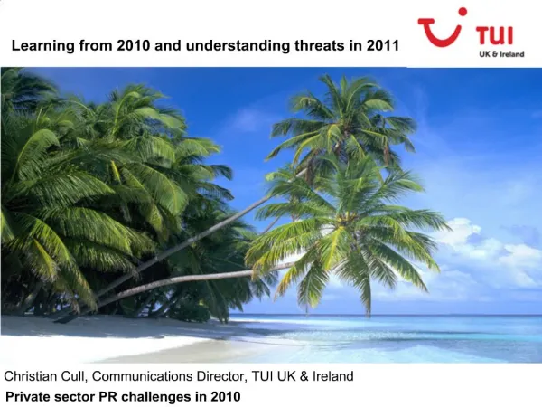 Learning from 2010 and understanding threats in 2011