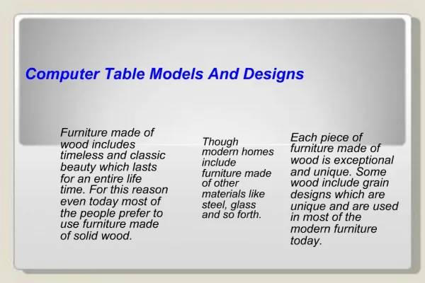 Computer Table Models And Designs